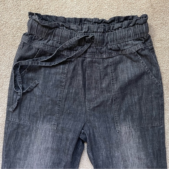 Mustard Seed Women’s Small Black Grey Distressed Casual Joggers Pants - Picture 4 of 10